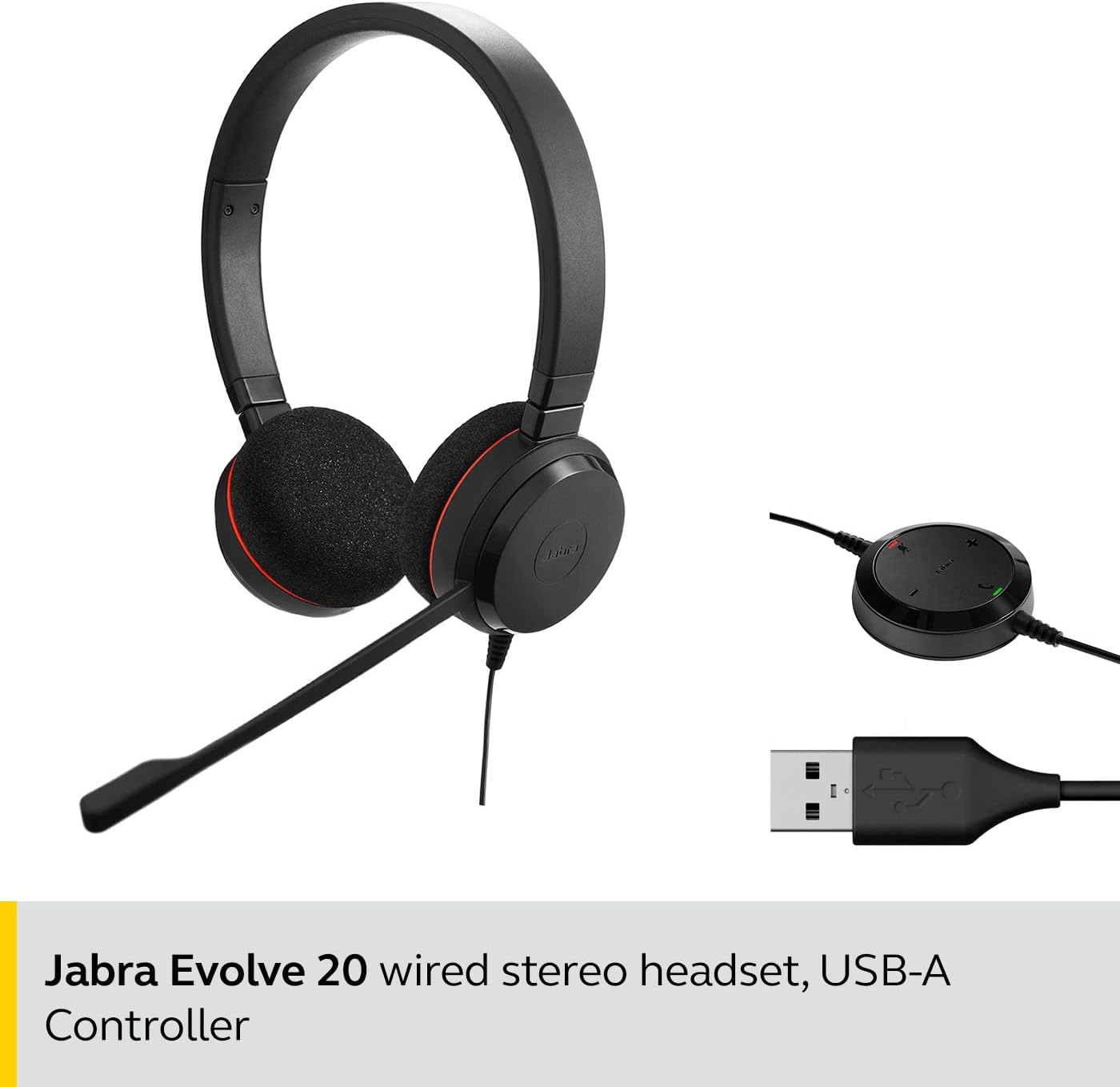 Jabra Evolve 20 Stereo Headset – Microsoft Certified Headphone - Image 2